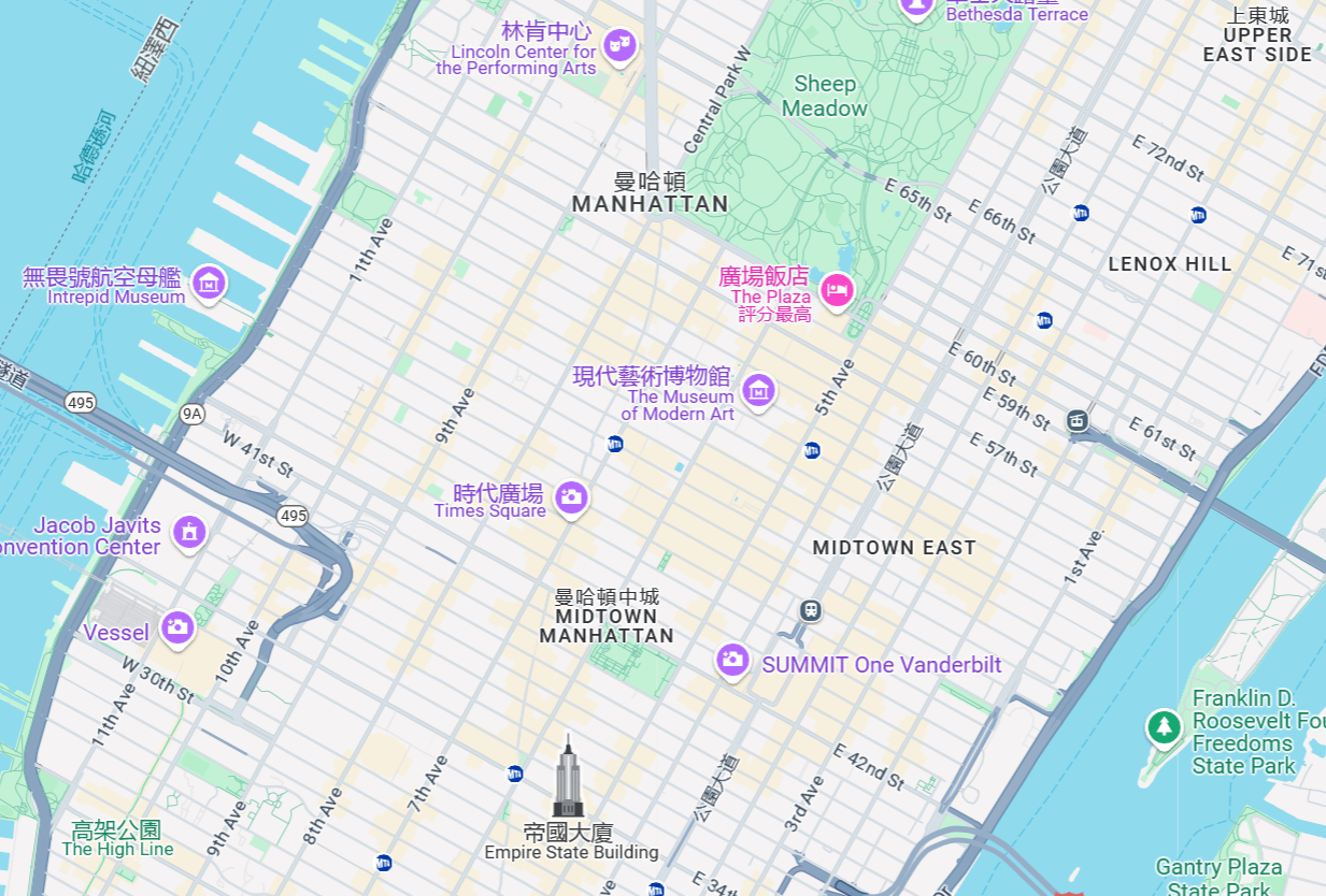 曼哈顿的网格状街道